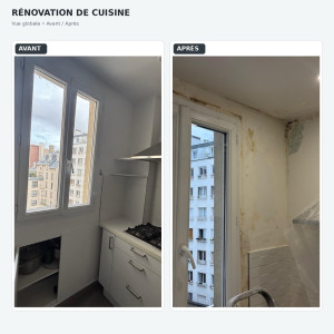 Photo de galerie - Peinture Cuisine suite dégâts des eaux 