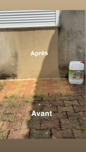 Photo de galerie - Avant  et   après traitement des Moussages