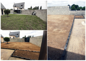 Photo de galerie - Engazonnement et pose bordures