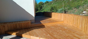 Photo de galerie - Création d une terrasse en cèdre.
