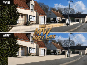 Photo de galerie - ? Nettoyage de muret réalisé pour lui redonner un aspect propre et neuf. Travail soigné et résultat visible ! N’hésitez pas à me contacter pour vos travaux.