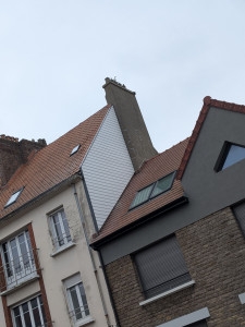 Photo de galerie - Pose d'un bardage en fibre ciment blanc 