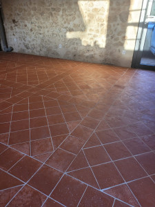 Photo de galerie - Carrelage tomette