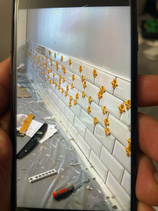 Photo de galerie - Crédence en carrelage métro