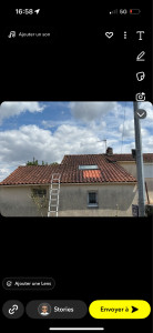 Photo de galerie - Application d’un produit anti mousse sur toiture