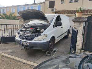 Photo de galerie - Remplacement de la pompe à eau du a une fuite 