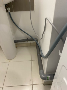 Photo de galerie - Installation évacuation et arrivé d’eau pour machine à laver 