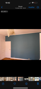 Photo de galerie - Chambre refaite du sol au plafond ,toute à été enduit puis repeint à la guise du client!!
