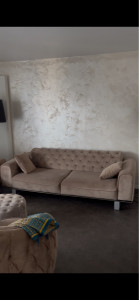 Photo de galerie - Peinture décorative à effet stucco / béton ciré nuagé