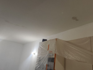 Photo de galerie - Rénovation peinture complète.
mur, boiserie.
réparation dégâts des eaux 
