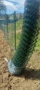 Photo de galerie - Pose de clôture simple torsion ainsi que piquet et jambe de force hauteur 1 m 50