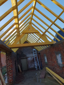 Photo de galerie - Fabrication et pose d'un A de charpente