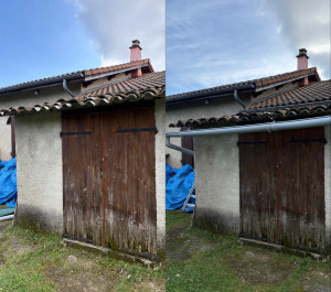 Photo de galerie - Pose de gouttières PVC 