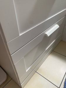 Photo de galerie - Modification d un meuble IKEA , découpe et remontage sur mesure 