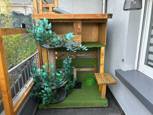 Photo de galerie - Créations d’une cabanes pour chat dans un Catio pour qu’il puisse sortir été comme hiver