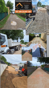 Photo de galerie - Création chemin d’accès en gravier 