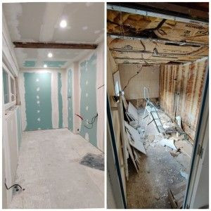 Photo de galerie - Placo avant et après 