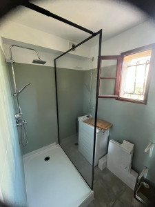 Photo de galerie - Pose receveur et paroie de douche