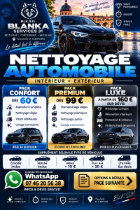 Photo de galerie - BLK.S31 propose le nettoyage automobile intérieur et extérieur à Toulouse et ses alentours. Packs Confort, Premium et Luxe adaptés à votre véhicule