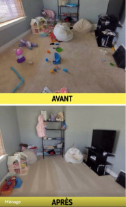 Photo de galerie - Avant / Après : Rangement chambre