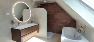 Photo de galerie - Rénovation total de une salle de bain de 10m2 (APRÈS)