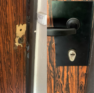 Photo de galerie - Ouverture de porte avec remplacement de cylindre sécurisé 