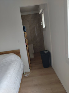 Photo de galerie - Creation d'une salle de bain, peinture , faience, parquet