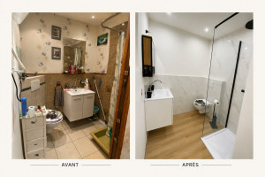 Photo de galerie - ? Rénovation complète de salle de bain Avant ➡️ Après