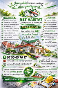 Photo de galerie - Net Habitat couverture étanchéité peinture.