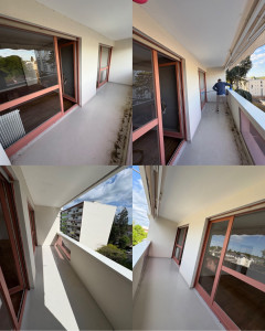 Photo de galerie - Travail du jour : nettoyage des vitres et de deux terrasses.