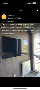 Photo de galerie - Fixation et réglage tv