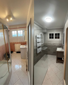 Photo de galerie - Salle de bain avant/apres