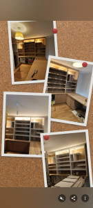 Photo de galerie - Bureau bibliothèque sur mesure 