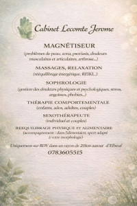 Photo de galerie - Magnétiseur, sophrologie, massages, thérapie comportementale, sérothérapie 