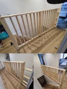 Photo de galerie - Garde corps en bois sur mesure 