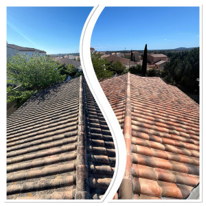 Photo de galerie - Nettoyage toiture hydrofuge 