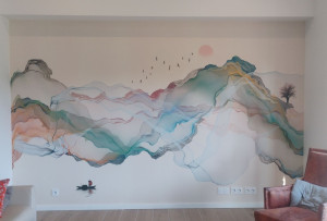 Photo de galerie - Pose de decors panoramique 