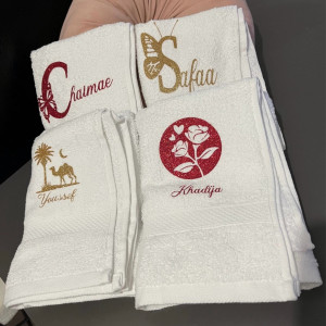 Photo de galerie - Personnalisation de serviettes 