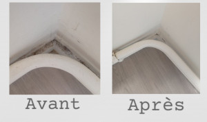 Photo de galerie - Nettoyage d'un recoin inaccessible de  cuisine, avec le nettoyeur haute pression 