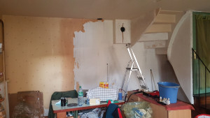 Photo de galerie - Renovation integrale d un logement .detapissage enduit lissage peinture 