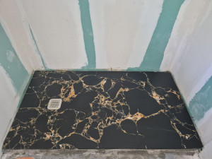 Photo de galerie - Installation receveur de douche.