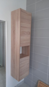 Photo de galerie - Pose de un meuble de salle de eau. 