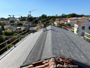 Photo de galerie - Pose de sous toiture 
