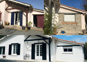 Photo de galerie - Création d'une ouverture fenêtre pour aménager un garage en chambre.