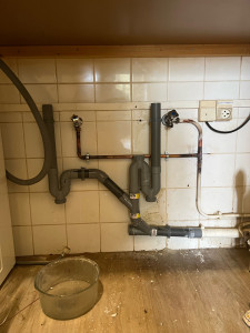 Photo de galerie - Collecteurs PVC et petite modification cuivre 