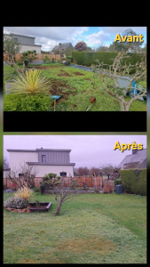 Photo de galerie - Suppression potager pour engazonnement