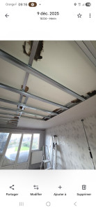 Photo de galerie - 1/3 raillage plafond placo 