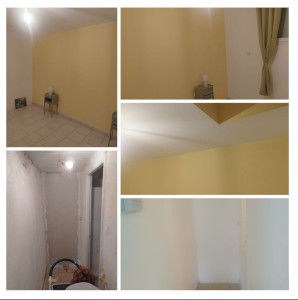 Photo de galerie - Fermeture d'une porte fait une cloison et bande  et repeint le couloir 