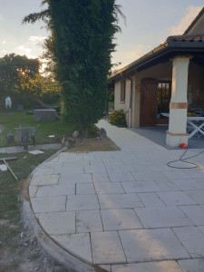 Photo de galerie - Création d'une terrasse sur sable