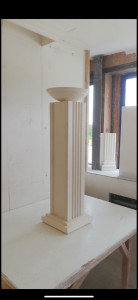 Photo de galerie - Création un pilier canneluré avec vasque